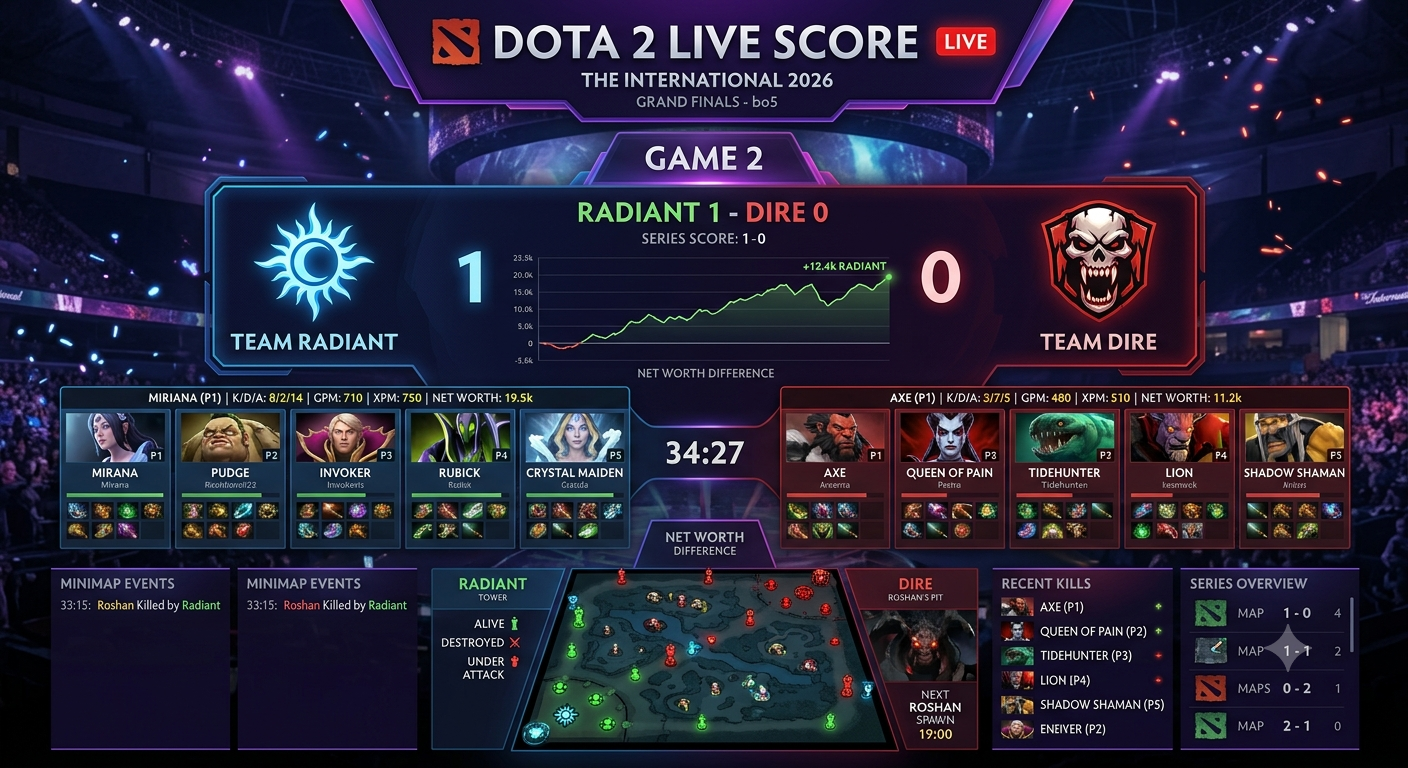 esport live score dota 2