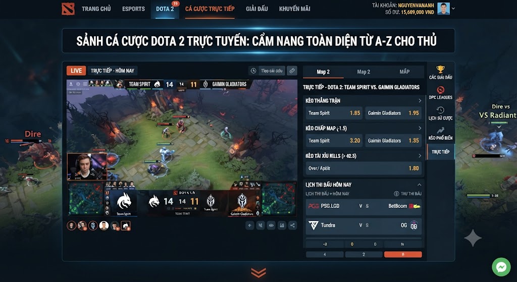 sảnh cá cược dota 2 trực tuyến